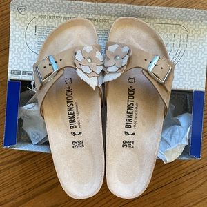 *RARE* Birkenstock Madrid Floral in Nude 39N NIB